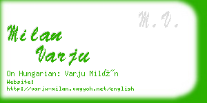 milan varju business card